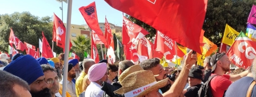 Landini corteo contro il caporalato bisogna abolire la Bossi- Fini