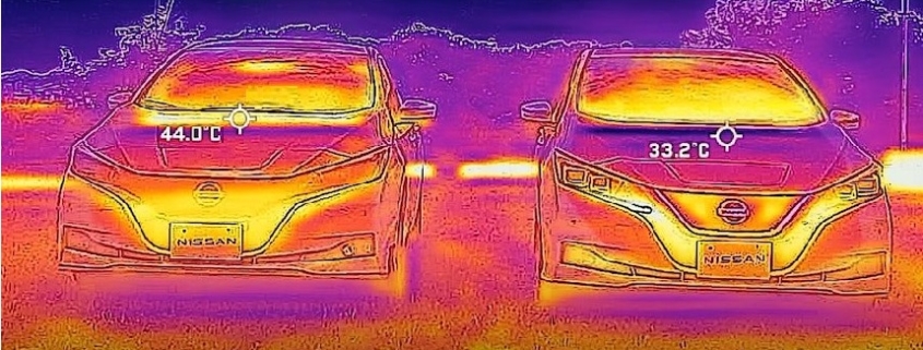 Nissan sviluppa vernice speciale: auto più fresche d'estate