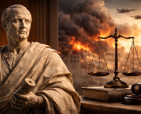 Cicerone e oggi: la libertà svanisce se le leggi tacciono. La civiltà comincia dove la forza accetta di fermarsi davanti alla legge.